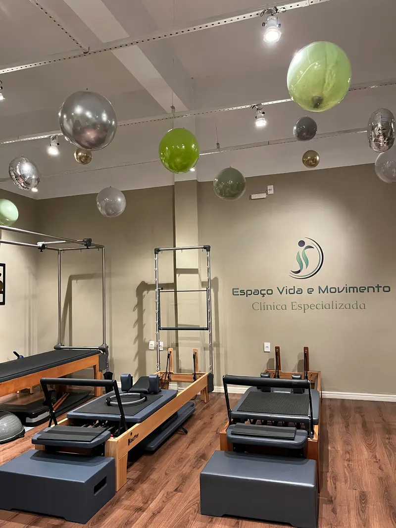 Área de Pilates com Letreiro